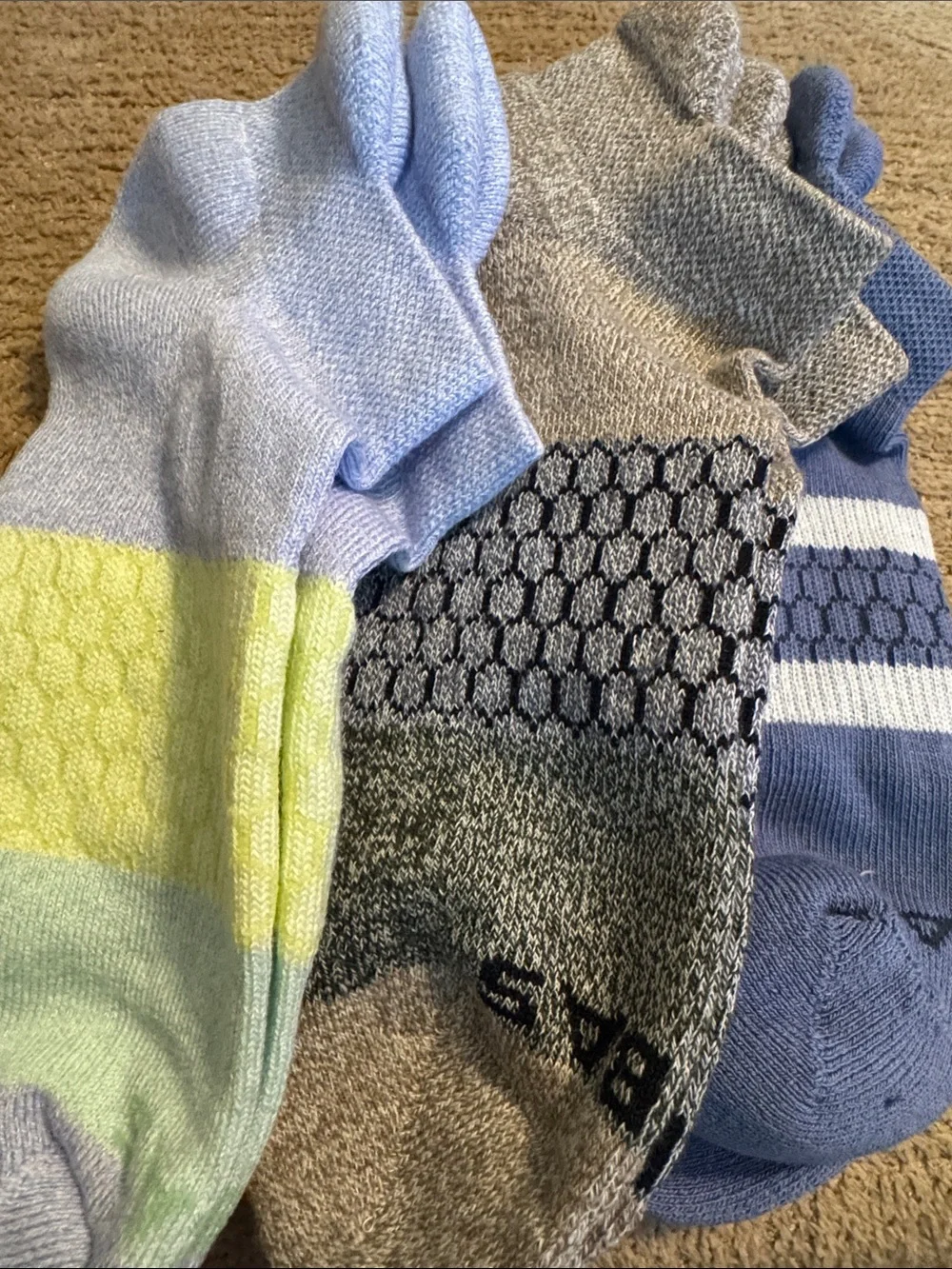 Unisex Low-Cut Performance Sock 3-Pack - Blue, Gray, Light Purple